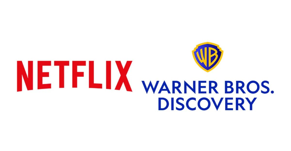 Logos de Netflix et Warner Bros. Discovery illustrant le projet d’acquisition en 2026